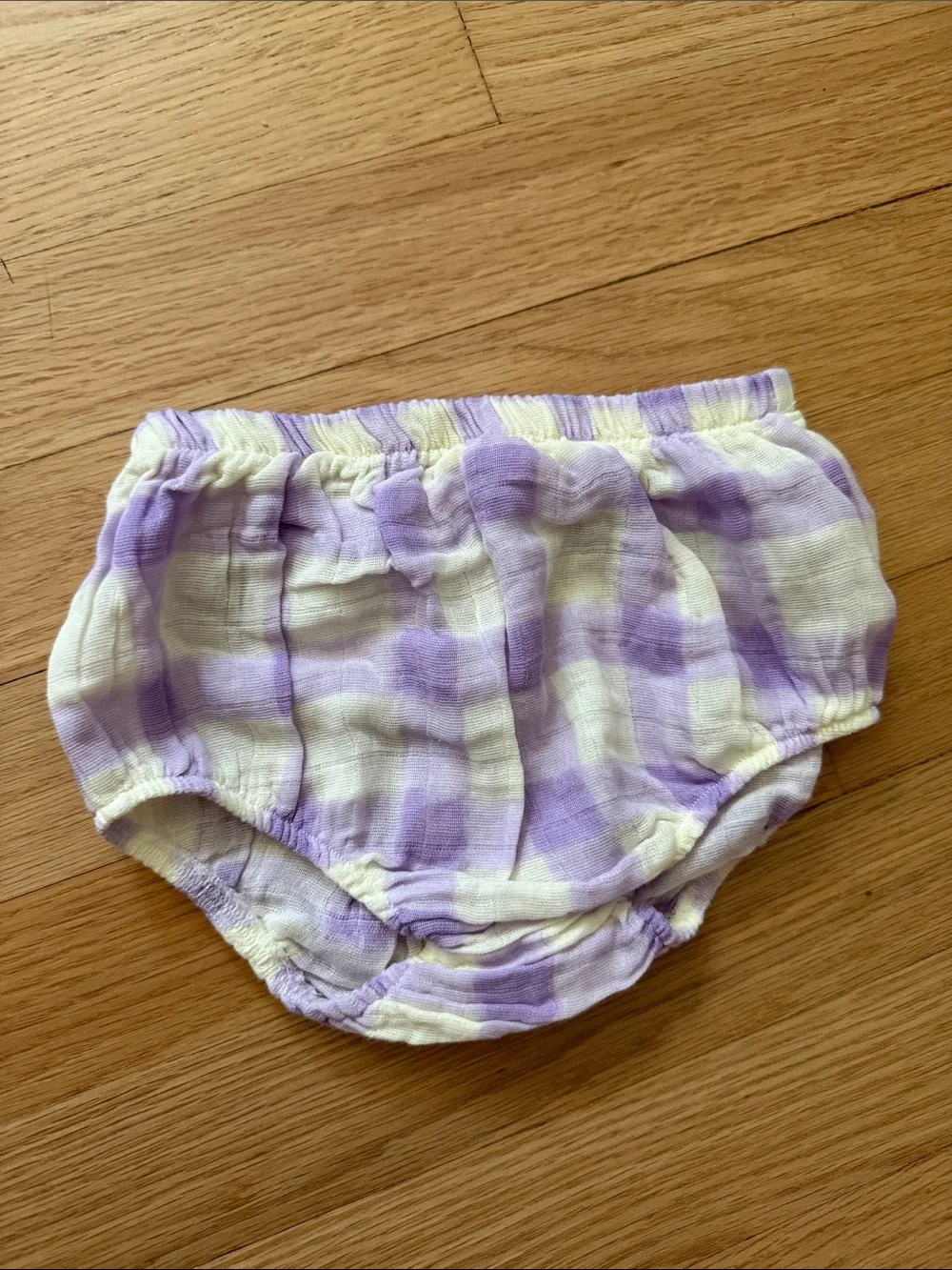 tullabee Lavender Check Sundress with Floral Ties - organic cotton muslin